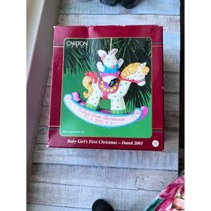 Carlton cards Christmas ornament - baby’s first Christmas 2021 - with box